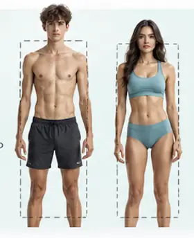 Silueta oficial PHISIX de referencia ectomorfa